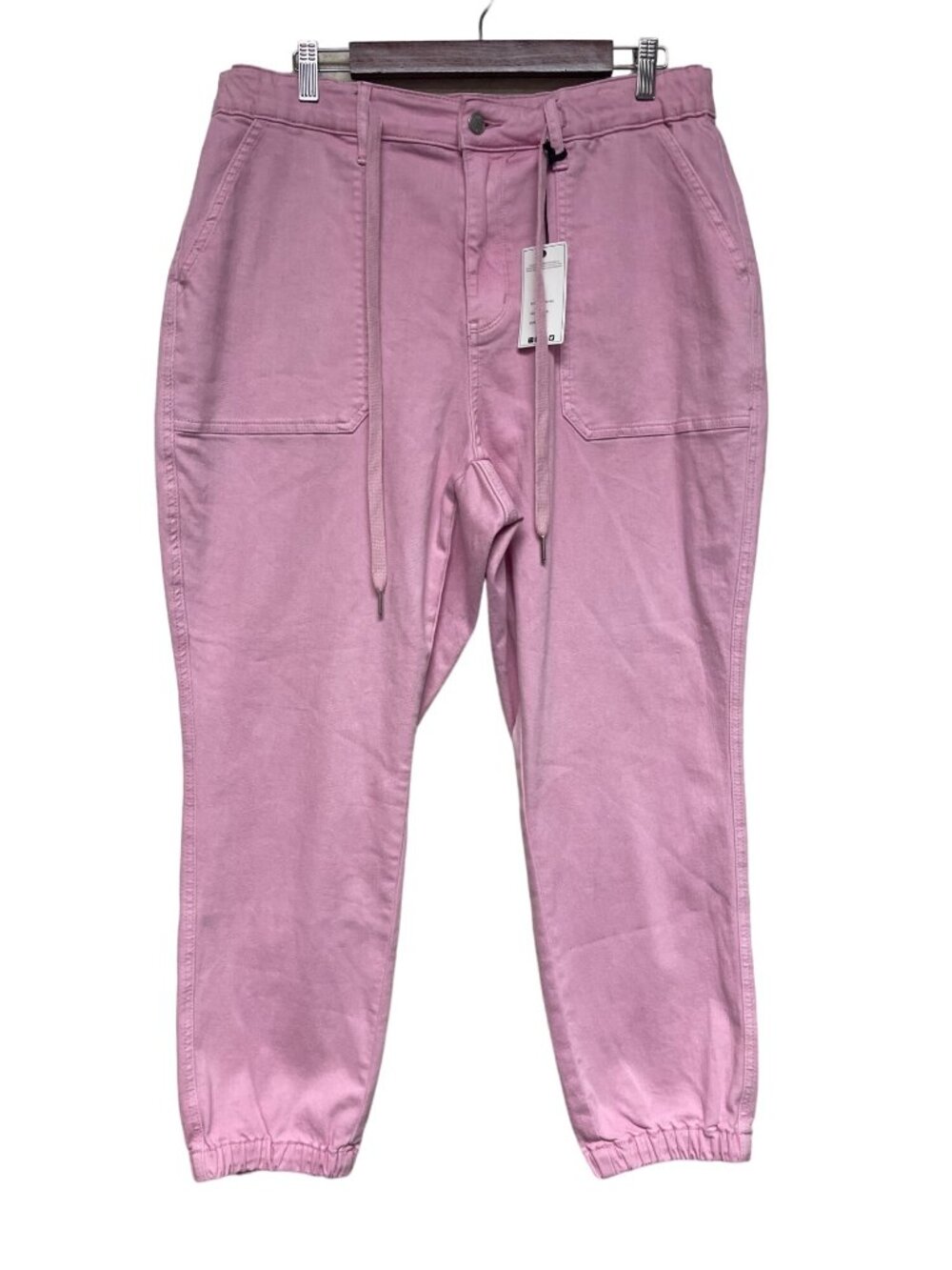 Judy Blue Regina High Rise Garment Dyed Denim Jogger Pink 16W NWT Casual Active